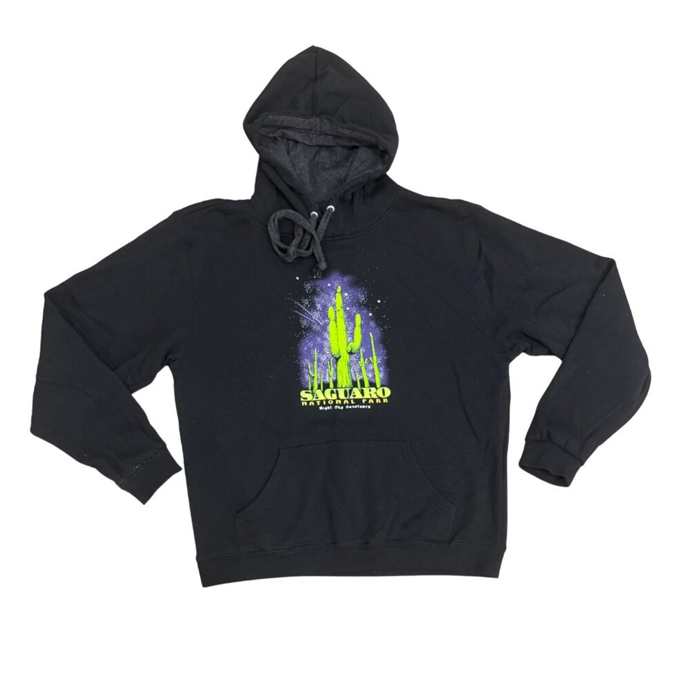 Lone Rock Clothing Saguaro National Park Black Fleece Hoodie Sweatshirt Medium